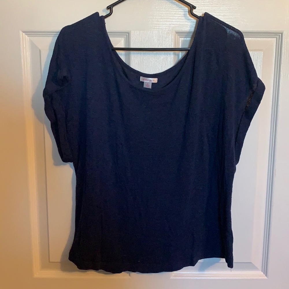 Xhilaration Flowy Navy Blue Shirt. Size Medium.